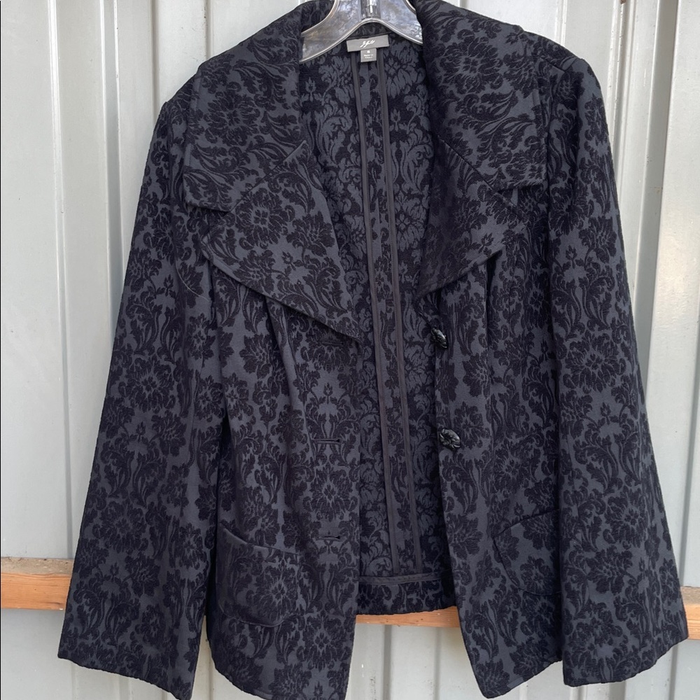 J. Jill Charcoal Textured Blazer
